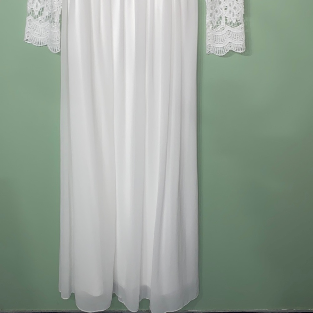 Lulus- Awaken My Love White Long Sleeve Lace Maxi Dress - Picture 8 of 11